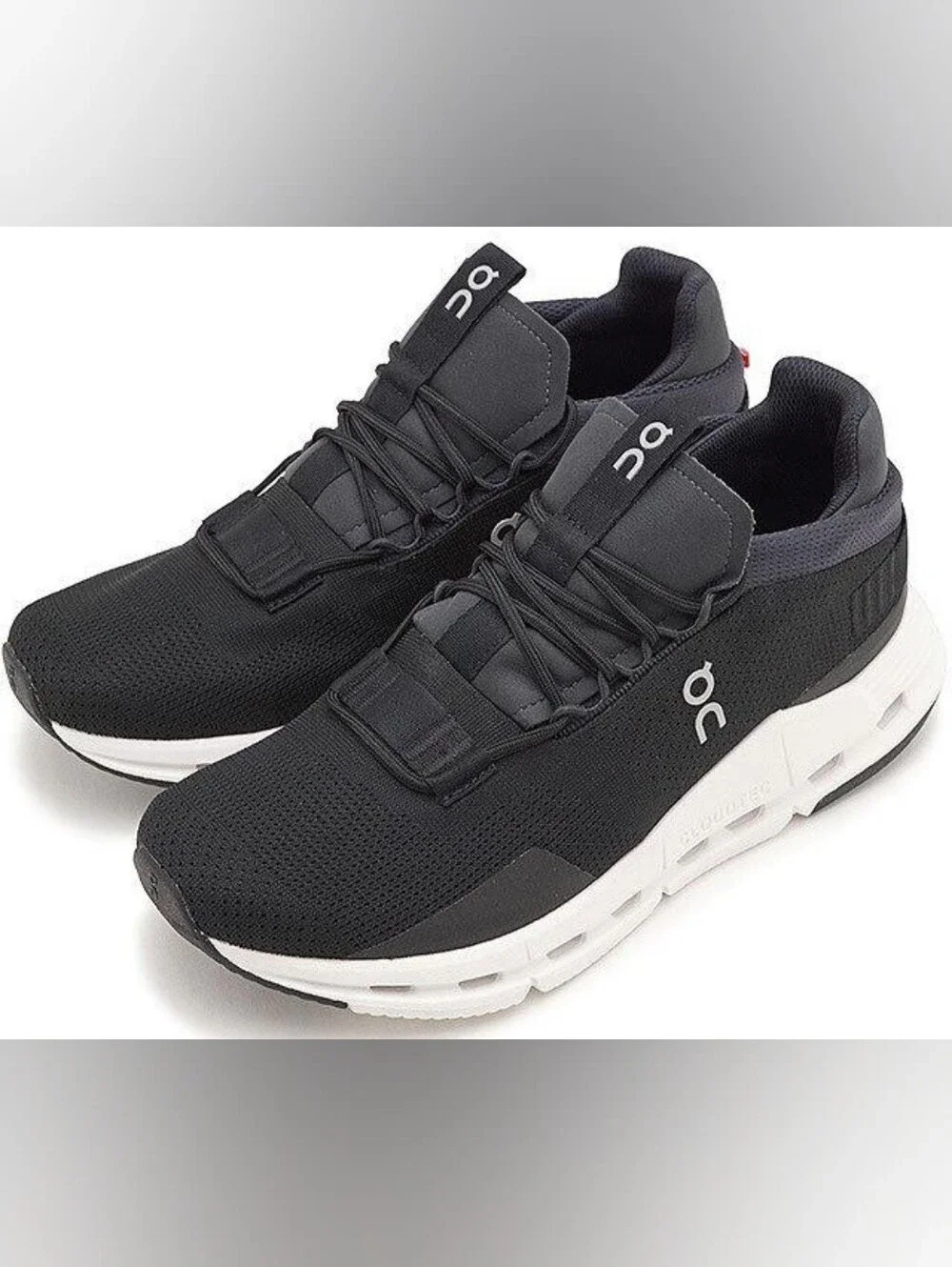 On Cloudnova Women's Black And White Size 10.5
